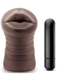 Коричневый мастурбатор-ротик Heather - Blush Novelties - в Армавире купить с доставкой