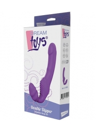 Фиолетовый безремневой вибрострапон DOUBLE DIPPER - Dream Toys - купить с доставкой в Армавире