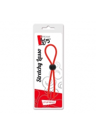Красное эрекционное лассо с одной бусиной-утяжкой STRETCHY THIN LASSO - Dream Toys - в Армавире купить с доставкой