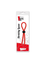 Красное эрекционное лассо с одной бусинкой-утяжкой STRETCHY THICK LASSO - Dream Toys - в Армавире купить с доставкой