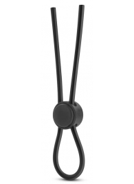 Черное силиконовое лассо на пенис SILICONE LOOP COCK RING - Blush Novelties - в Армавире купить с доставкой