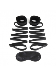 Чёрные манжеты для фиксации на кровати Bondage Bed Strap - Lux Fetish - купить с доставкой в Армавире