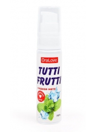 Гель-смазка Tutti-frutti со вкусом сладкой мяты - 30 гр. - Биоритм - купить с доставкой в Армавире