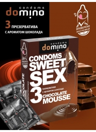 Презервативы для орального секса DOMINO Sweet Sex с ароматом шоколадного мусса - 3 шт. - Domino - купить с доставкой в Армавире