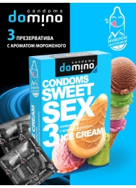 Презервативы для орального секса DOMINO Sweet Sex с ароматом мороженого - 3 шт. - Domino - купить с доставкой в Армавире