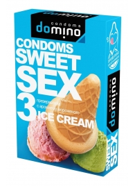 Презервативы для орального секса DOMINO Sweet Sex с ароматом мороженого - 3 шт. - Domino - купить с доставкой в Армавире