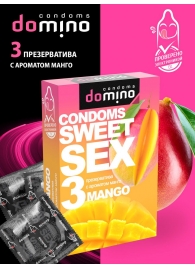 Презервативы для орального секса DOMINO Sweet Sex с ароматом манго - 3 шт. - Domino - купить с доставкой в Армавире