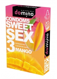 Презервативы для орального секса DOMINO Sweet Sex с ароматом манго - 3 шт. - Domino - купить с доставкой в Армавире