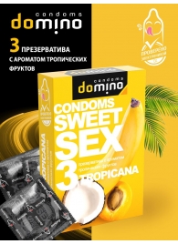 Презервативы для орального секса DOMINO Sweet Sex с ароматом тропических фруктов - 3 шт. - Domino - купить с доставкой в Армавире
