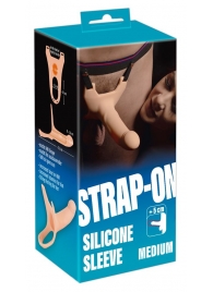 Силиконовый полый страпон на ремнях Silicone Strap-on - 16 см. - Orion - купить с доставкой в Армавире