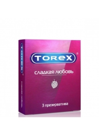 Презервативы Torex  Сладкая любовь  с ароматом клубники - 3 шт. - Torex - купить с доставкой в Армавире