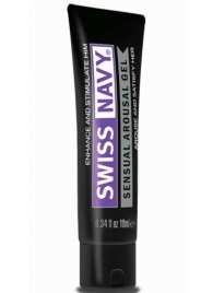 Возбуждающий гель-лубрикант на водной основе Sensual Arousal Lubricant - 10 мл. - Swiss navy - купить с доставкой в Армавире