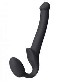 Черный безремневой страпон Silicone Bendable Strap-On S - Strap-on-me - купить с доставкой в Армавире