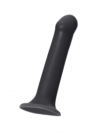 Черный фаллос на присоске Silicone Bendable Dildo L - 19 см. - Strap-on-me - купить с доставкой в Армавире