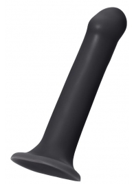 Черный фаллос на присоске Silicone Bendable Dildo L - 19 см. - Strap-on-me - купить с доставкой в Армавире