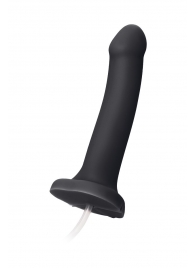 Черный фаллос с имитацией эякуляции Silicon Cum Dildo L - 19,6 см. - Strap-on-me - купить с доставкой в Армавире