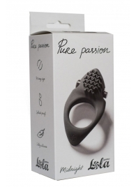 Черное эрекционное виброкольцо Pure Passion Midnight - Lola Games - в Армавире купить с доставкой