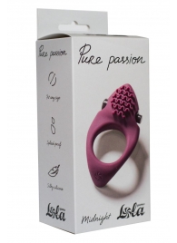Бордовое эрекционное виброкольцо Pure Passion Midnight - Lola Games - в Армавире купить с доставкой