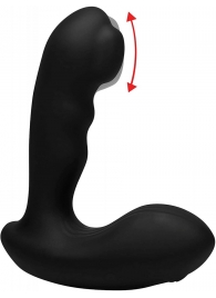 Черный стимулятор простаты Alpha-Pro 7X P-Milker Silicone Prostate Stimulator with Milking Bead - XR Brands - в Армавире купить с доставкой