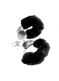 Металлические наручники Furry Love Cuffs с черным мехом - Pipedream - купить с доставкой в Армавире