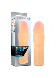 Телесная насадка-удлинитель на пенис PERFORMANCE 1.5INCH COCK XTENDER - 16 см. - Blush Novelties - в Армавире купить с доставкой