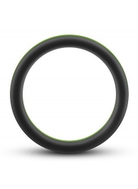 Черно-зеленое эрекционное кольцо Silicone Go Pro Cock Ring - Blush Novelties - в Армавире купить с доставкой
