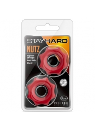 Набор из 2 красных фигурных эрекционных колец NUTZ - Blush Novelties - в Армавире купить с доставкой