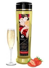 Массажное масло с ароматом клубники и шампанского Romance - 240 мл. - Shunga - купить с доставкой в Армавире