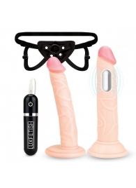Регулируемые трусики с 2 насадками - 16 и 15 см. - Lux Fetish - купить с доставкой в Армавире