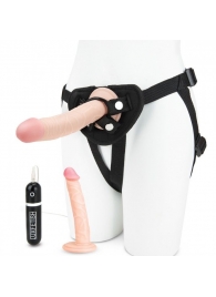 Регулируемые трусики с 2 насадками - 16 и 15 см. - Lux Fetish - купить с доставкой в Армавире