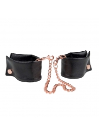 Черные мягкие наручники Entice French Cuffs с цепью - California Exotic Novelties - купить с доставкой в Армавире