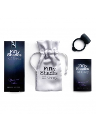 Темно-серое эрекционное кольцо Vibrating Love Ring с вибрацией - Fifty Shades of Grey - в Армавире купить с доставкой