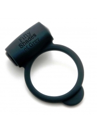 Темно-серое эрекционное кольцо Vibrating Love Ring с вибрацией - Fifty Shades of Grey - в Армавире купить с доставкой