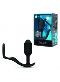 Черное эрекционное кольцо с анальным плагом Snug   Tug - b-Vibe - в Армавире купить с доставкой