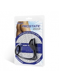 Стимулятор простаты с фиксацией эрекционным кольцом Prostate Gear - BlueLine - в Армавире купить с доставкой