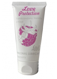 Лубрикант на водной основе с ароматом малины Love Protection Raspberry - 50 мл. - Lola Games - купить с доставкой в Армавире