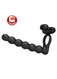 Черная насадка для двойной стимуляции Hercules Penis Sheath III - 15,3 см. - Baile - купить с доставкой в Армавире