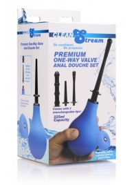 Анальный душ с 3 насадками Premium One-way Valve Anal Douche Set - XR Brands - купить с доставкой в Армавире