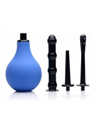 Анальный душ с 3 насадками Premium One-way Valve Anal Douche Set - XR Brands - купить с доставкой в Армавире