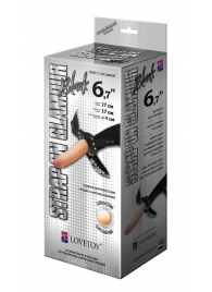 Пояс-трусики с насадкой Glamour - 17 см. - LOVETOY (А-Полимер) - купить с доставкой в Армавире