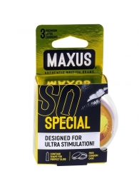 Презервативы с точками и рёбрами в пластиковом кейсе MAXUS Special - 3 шт. - Maxus - купить с доставкой в Армавире