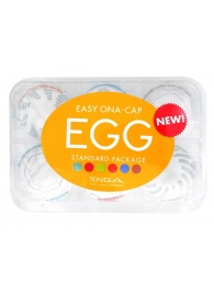 Набор из 6 мастурбаторов Tenga EGG Easy Beat с различным рельефом - Tenga - в Армавире купить с доставкой