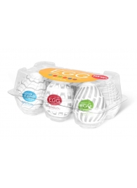 Набор из 6 мастурбаторов Tenga EGG Easy Beat с различным рельефом - Tenga - в Армавире купить с доставкой