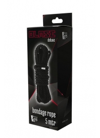 Черная веревка для шибари DELUXE BONDAGE ROPE - 5 м. - Dream Toys - купить с доставкой в Армавире