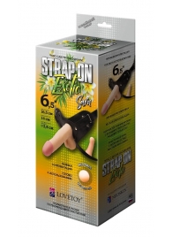 Пояс-трусики с 2 насадками Exotic-Sara - 16,5 см. - LOVETOY (А-Полимер) - купить с доставкой в Армавире