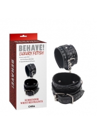 Черные наручники Surrender Wrist Restraints - Chisa - купить с доставкой в Армавире