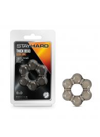 Дымчатое эрекционное кольцо Stay Hard Thick Bead Cock Ring - Blush Novelties - в Армавире купить с доставкой