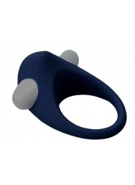 Гладкое синее эрекционное виброкольцо STIMU RING - Dream Toys - в Армавире купить с доставкой