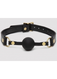 Черный кляп-шар Bound to You Faux Leather Ball Gag - Fifty Shades of Grey - купить с доставкой в Армавире