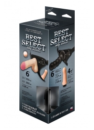 Черный пояс для женщин BEST SELECT с 3 насадками - LOVETOY (А-Полимер) - купить с доставкой в Армавире